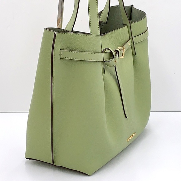 MICHAEL KORS EMILIA LARGE EAST WEST TOTE LIGHT SAGE COLOR - Picture 6 of 16
